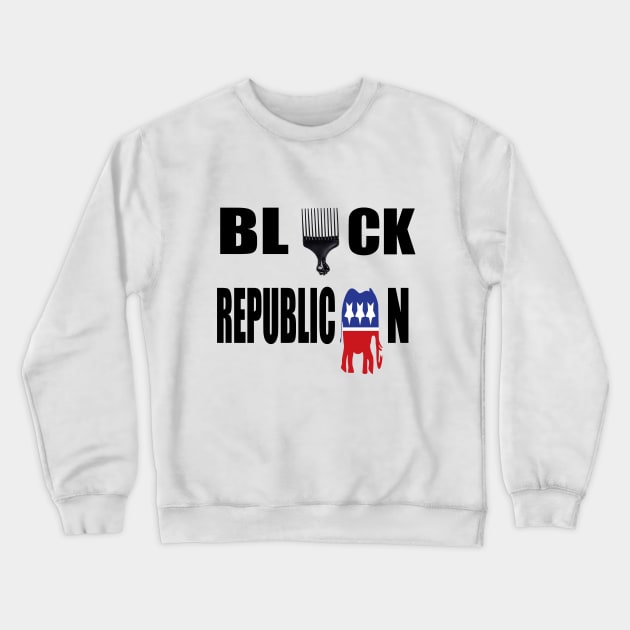 Black Republican Crewneck Sweatshirt by Diaspora Wear